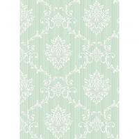 Papel De Parede Flow Damask Fundo Riscado A8011007 Rolo 10m X 0,53m - 1