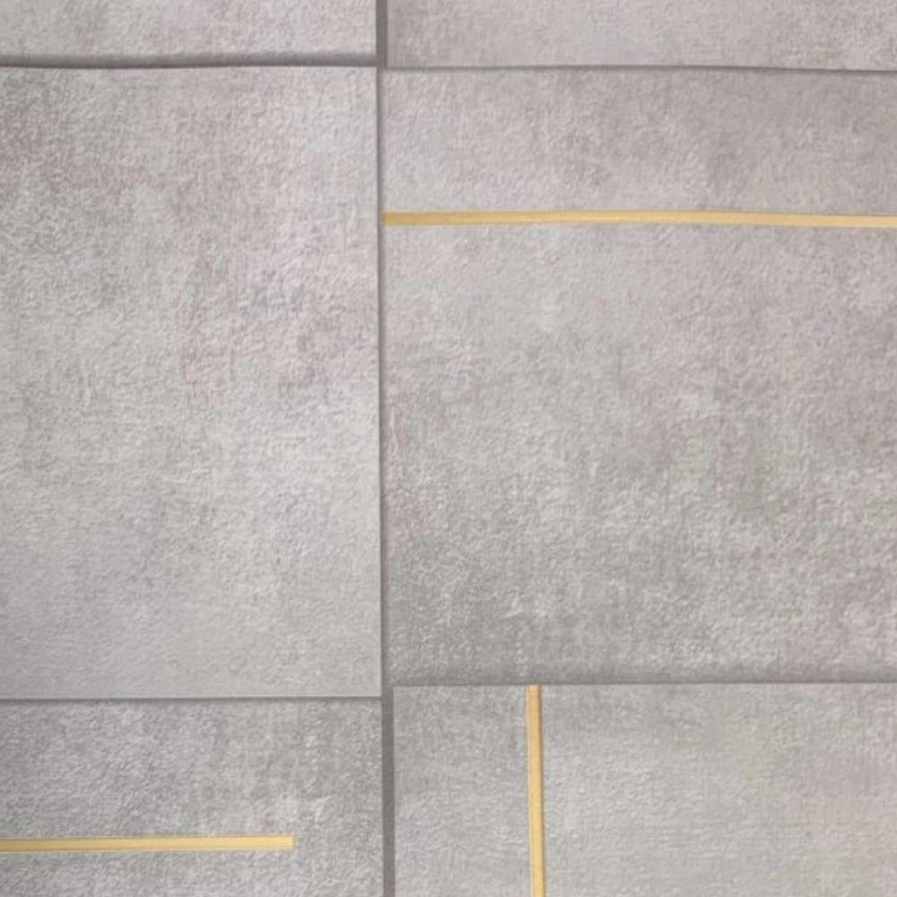 Papel De Parede Santorini Geométrico Cinza Sn162 - 1