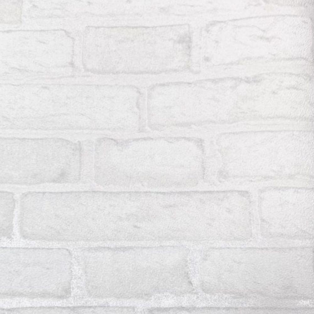 Papel De Parede Santorini Tijolo Branco Sn04 - 2