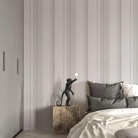 Papel De Parede Santorini Listrado Cinza Sn9145 - 1