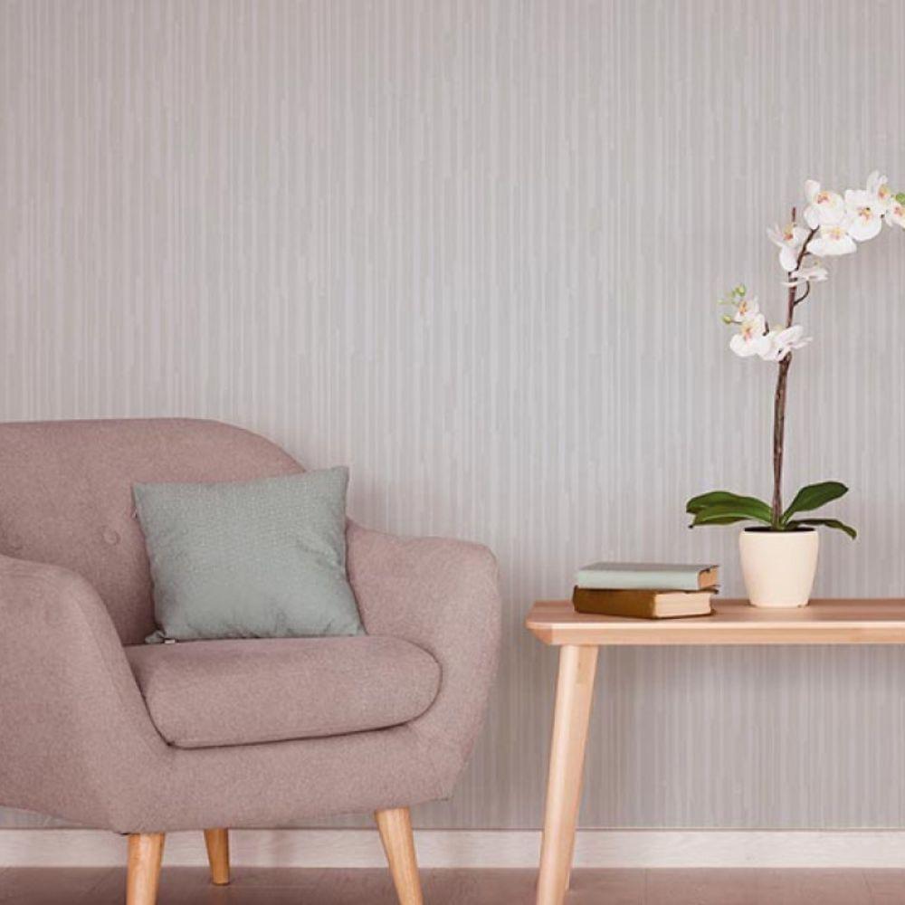 Papel De Parede Santorini Listrado Bege Sn682301 - 1