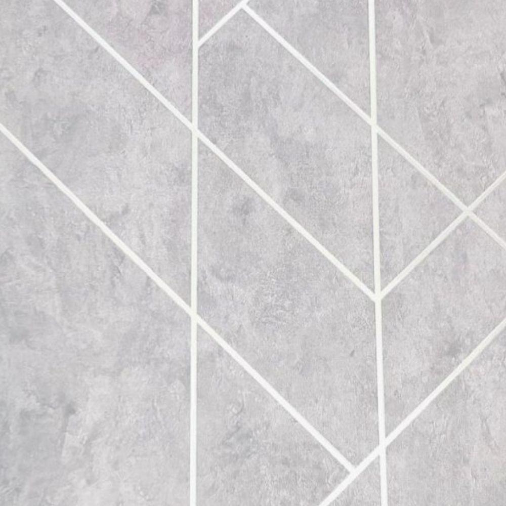 Papel De Parede Santorini Geométrico Cinza Sn82 - 2