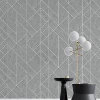 Papel De Parede Santorini Geométrico Cinza Sn82 - 1