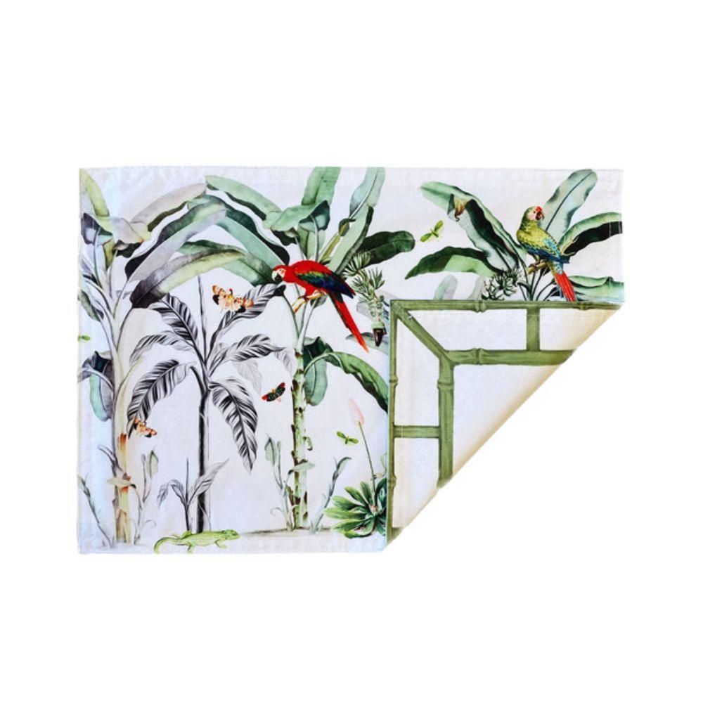 Lugar Americano Retangular Impermeável Acqua 50x35cm Auguri Casa Tropicale - 1