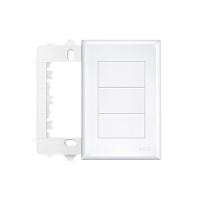 Placa Cega Com Suporte Fame Evidence 4x2 Branco - 1