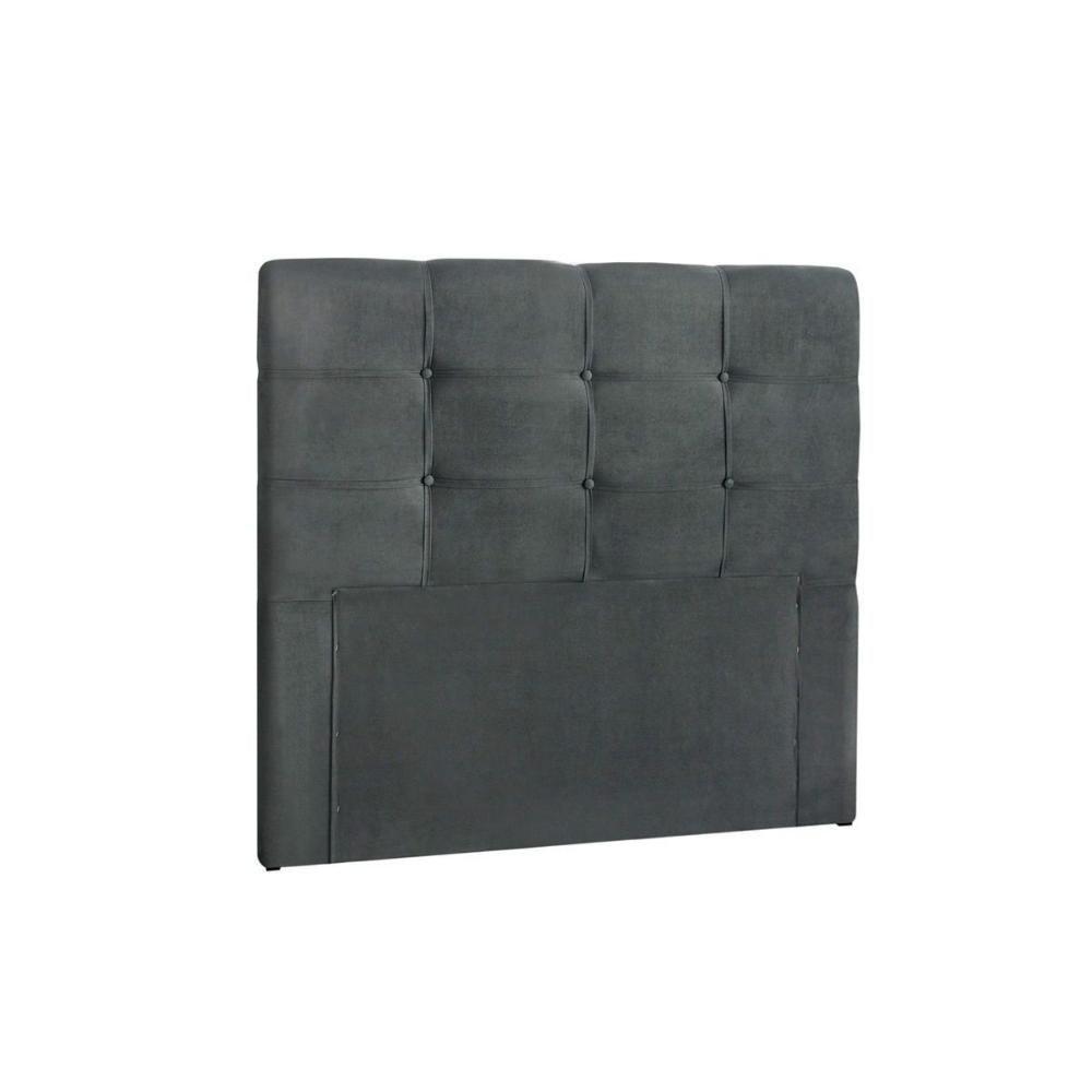 Painel De Cama Box Estofada Solteiro Clean Plus Suede Cinza - Simbal - 1