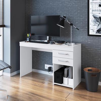 Escrivaninha Com 2 Gavetas Mt102 Decibal Branco