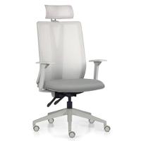 Kit 2 Cadeiras Escritório Giratória Presidente Flow F02 Base Cinza Sintético Cinza - Lyam Decor - 2