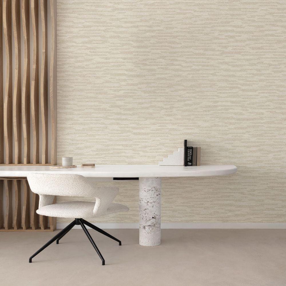 Papel De Parede Belize Geométrico Bege Texturizado Bz3215 - 1