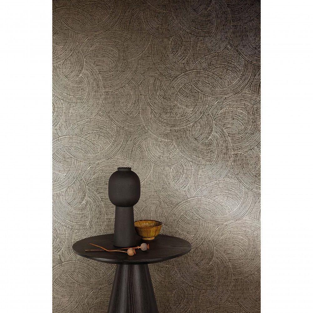 Papel De Parede Belize Geométrico Cinza E Dourado Ph3313 - 1