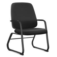 Cadeira Executiva Diretor Base Fixa Hub F02 Sintético Preto - Lyam Decor - 1