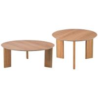 Kit 02 Mesas De Centro Para Sala De Estar Pés Madeira Bulat A03 Hanover Roble - Lyam Decor - 1