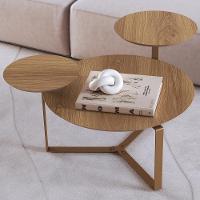 Mesa De Centro Para Sala De Estar 3 Em 1 Pés Metálicos Dari A03 Hanover Dourado - Lyam Decor - 2