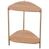 Mesa Lateral Para Sala De Estar Pés Metálicos Adek A03 Hanover Dourado - Lyam Decor - 1