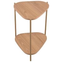 Mesa Lateral Para Sala De Estar Pés Metálicos Adek A03 Hanover Dourado - Lyam Decor - 3