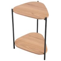 Mesa Lateral Para Sala De Estar Pés Metálicos Adek A03 Hanover Preto - Lyam Decor - 1