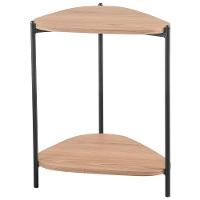 Mesa Lateral Para Sala De Estar Pés Metálicos Adek A03 Hanover Preto - Lyam Decor - 3