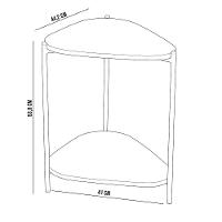 Mesa Lateral Para Sala De Estar Pés Metálicos Adek A03 Hanover Preto - Lyam Decor - 5