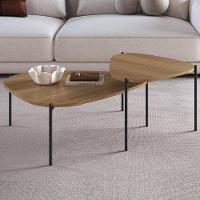 Kit 02 Mesas De Centro Para Sala De Estar Pés Metálicos Adek A03 Hanover Preto - Lyam Decor - 3