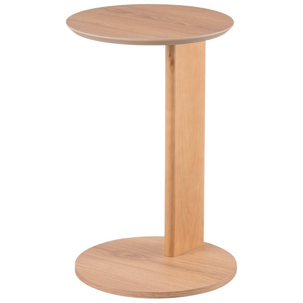 Mesa Lateral Para Sala De Estar Pés Madeira Bulat A03 Hanover Roble - Lyam Decor - 3
