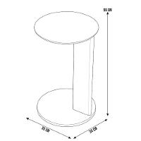 Mesa Lateral Para Sala De Estar Pés Madeira Bulat A03 Hanover Roble - Lyam Decor - 5