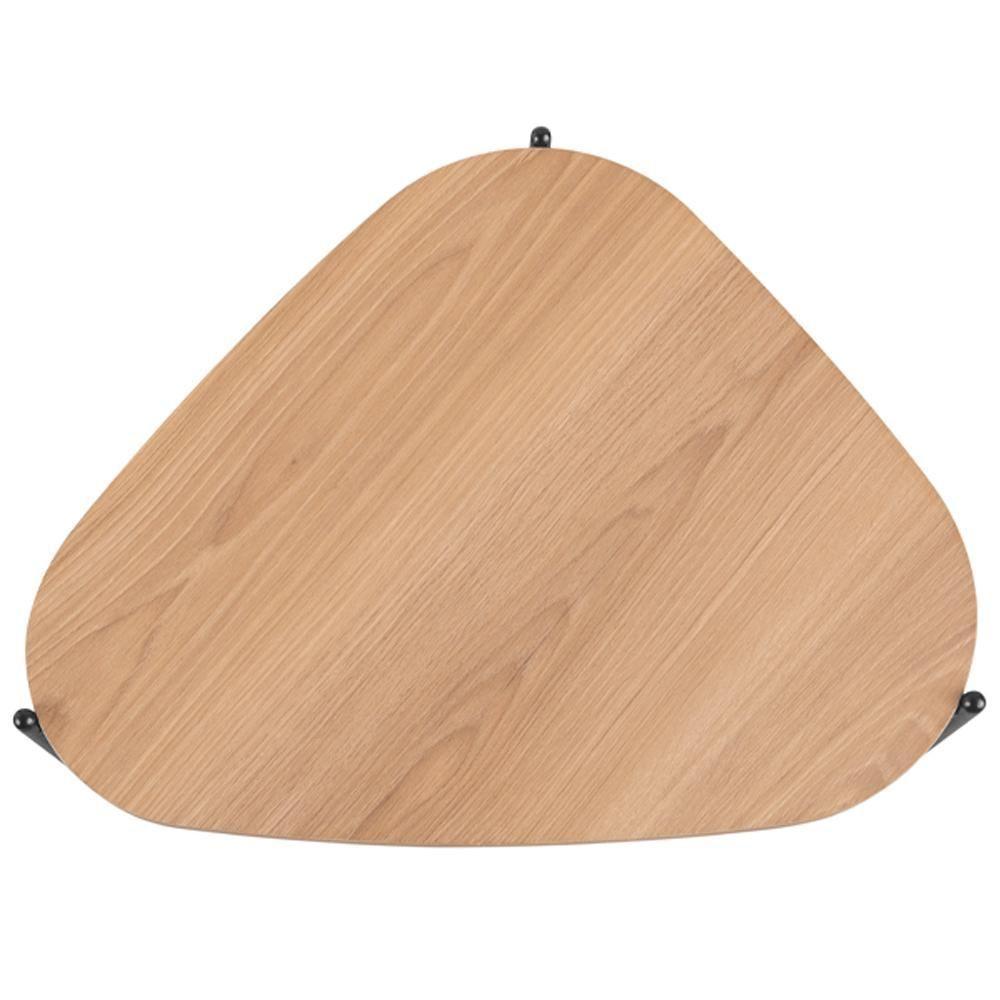 Mesa De Centro Para Sala De Estar Pés Metálicos Baixa Adek A03 Hanover Preto - Lyam Decor - 3