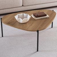 Mesa De Centro Para Sala De Estar Pés Metálicos Baixa Adek A03 Hanover Preto - Lyam Decor