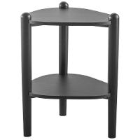 Mesa Lateral Para Sala De Estar Pés Madeira Trium A03 Nero Preto - Lyam Decor - 1