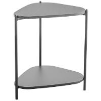 Kit 02 Mesas De Centro E 01 Mesa Lateral Pés Metálicos Adek A03 Nero Preto - Lyam Decor - 2