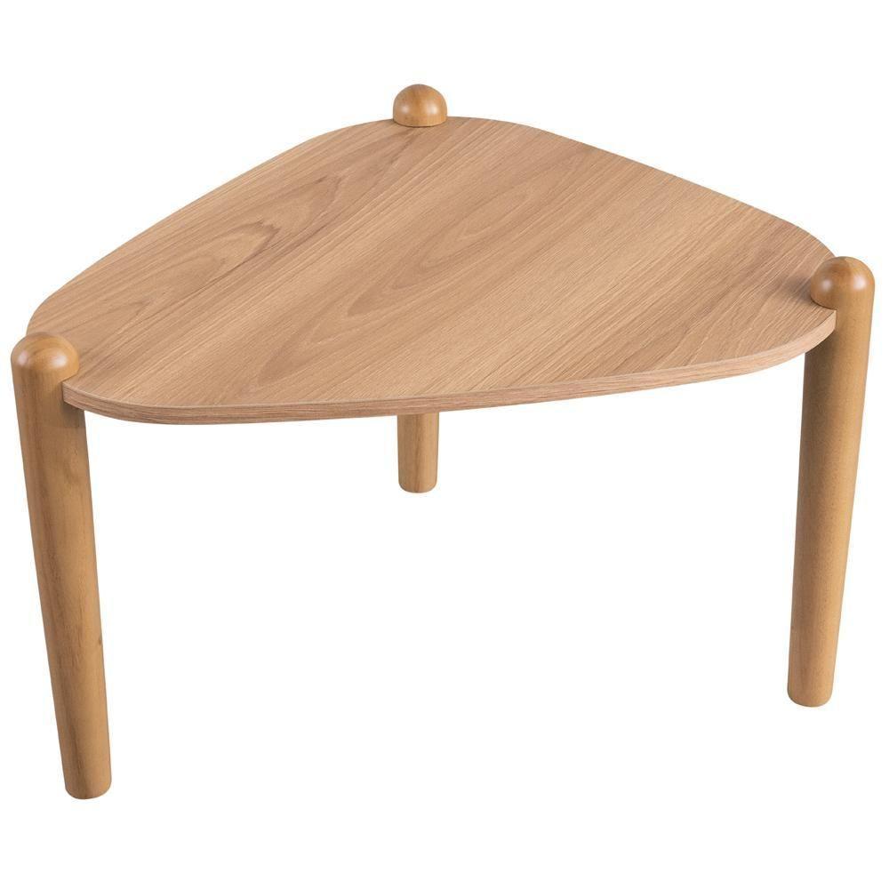 Mesa De Centro Para Sala De Estar Pés Madeira Alta Trium A03 Hanover Roble - Lyam Decor - 1