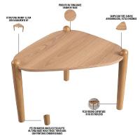 Mesa De Centro Para Sala De Estar Pés Madeira Alta Trium A03 Hanover Roble - Lyam Decor