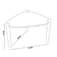 Mesa De Centro Para Sala De Estar Pés Madeira Alta Trium A03 Hanover Roble - Lyam Decor - 5