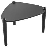 Mesa De Centro Para Sala De Estar Pés Madeira Alta Trium A03 Nero Preto - Lyam Decor - 3