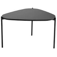 Mesa De Centro Para Sala De Estar Pés Metálicos Alta Adek A03 Nero Preto - Lyam Decor - 1