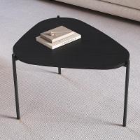 Mesa De Centro Para Sala De Estar Pés Metálicos Alta Adek A03 Nero Preto - Lyam Decor - 3