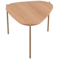 Kit 02 Mesas De Centro Para Sala De Estar Pés Metálicos Adek A03 Hanover Dourado - Lyam Decor