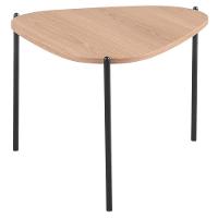 Mesa De Centro Para Sala De Estar Pés Metálicos Alta Adek A03 Hanover Preto - Lyam Decor - 3