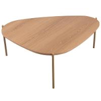 Mesa De Centro Para Sala De Estar Pés Metálicos Baixa Adek A03 Hanover Dourado - Lyam Decor - 3