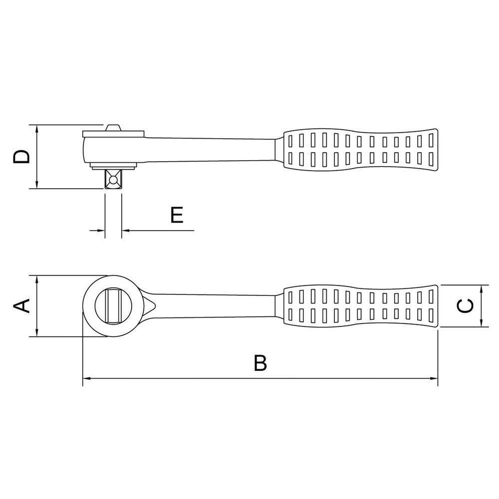 Catraca Em Aço Cromo Vanádio 8" - Encaixe 3-8" Tramontina Pro Tramontina - 3