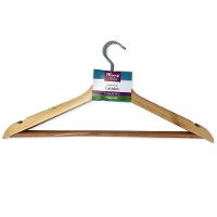 Kit 6 Cabides Madeira Marfim Com Verniz P Roupas Pesadas - 4