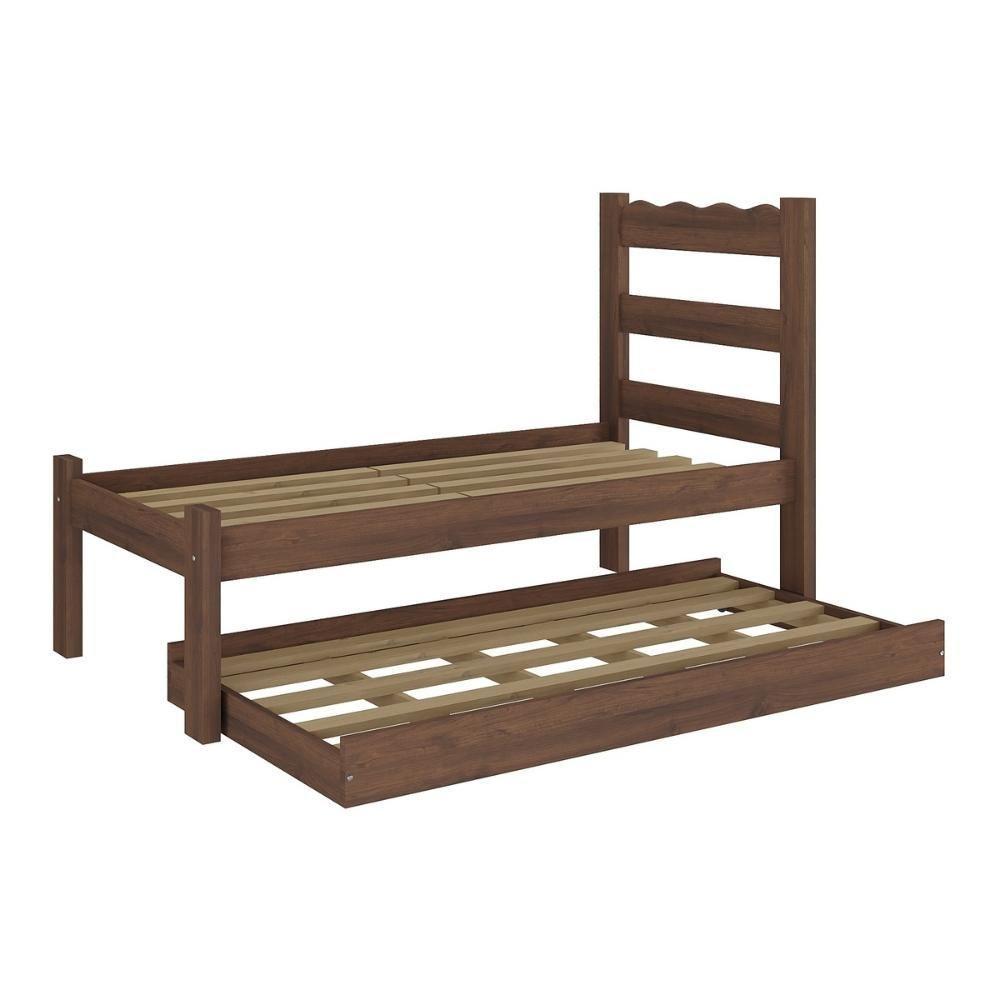 Bicama De Madeira Maciça Com Colchão Incluso Multimóveis Cr35258 Imbuia - 5