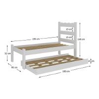 Bicama De Madeira Maciça Com Colchão Incluso Multimóveis Cr35258 Branco