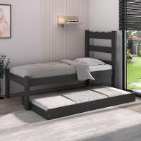 Bicama De Madeira Maciça Com Colchão Incluso Multimóveis Cr35258 Preto - 1