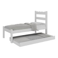 Bicama De Madeira Maciça Para Colchão 78/88x188cm Multimóveis Cr35257 Branco - 2