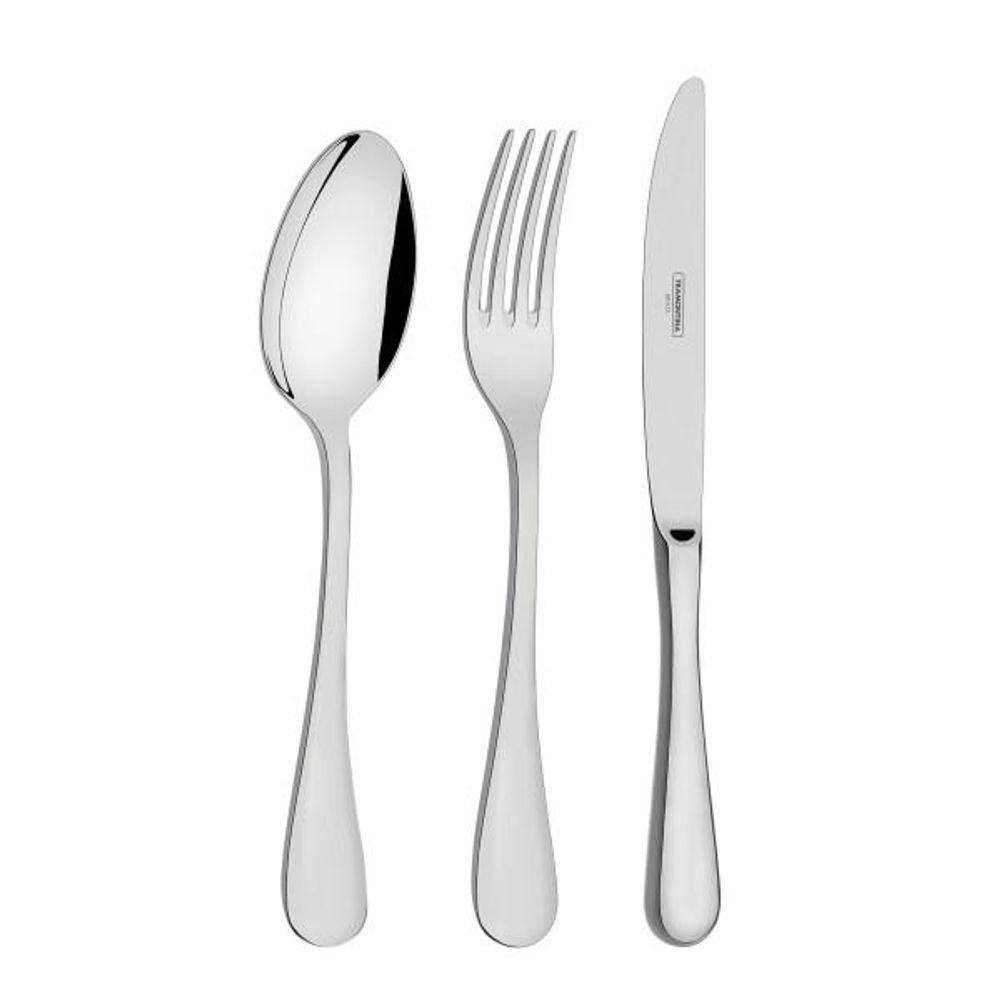 Faqueiro Tramontina Classic Em Aço Inox Com Facas De Mesa Forjadas Acabamento Brilho 24 Peças - 2