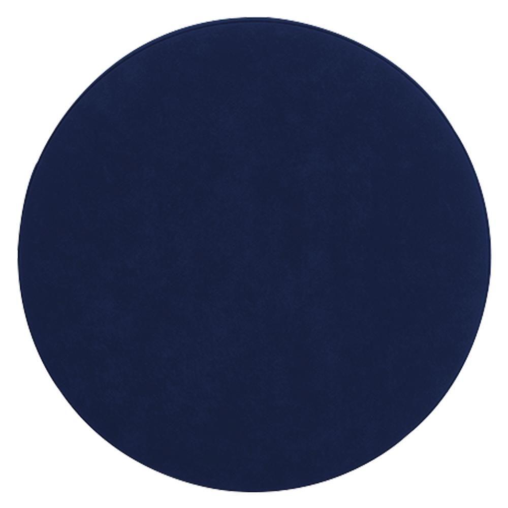 Puff Redondo Conforto Elegante Sala, Quarto E Escritório Azul Marinho - 2