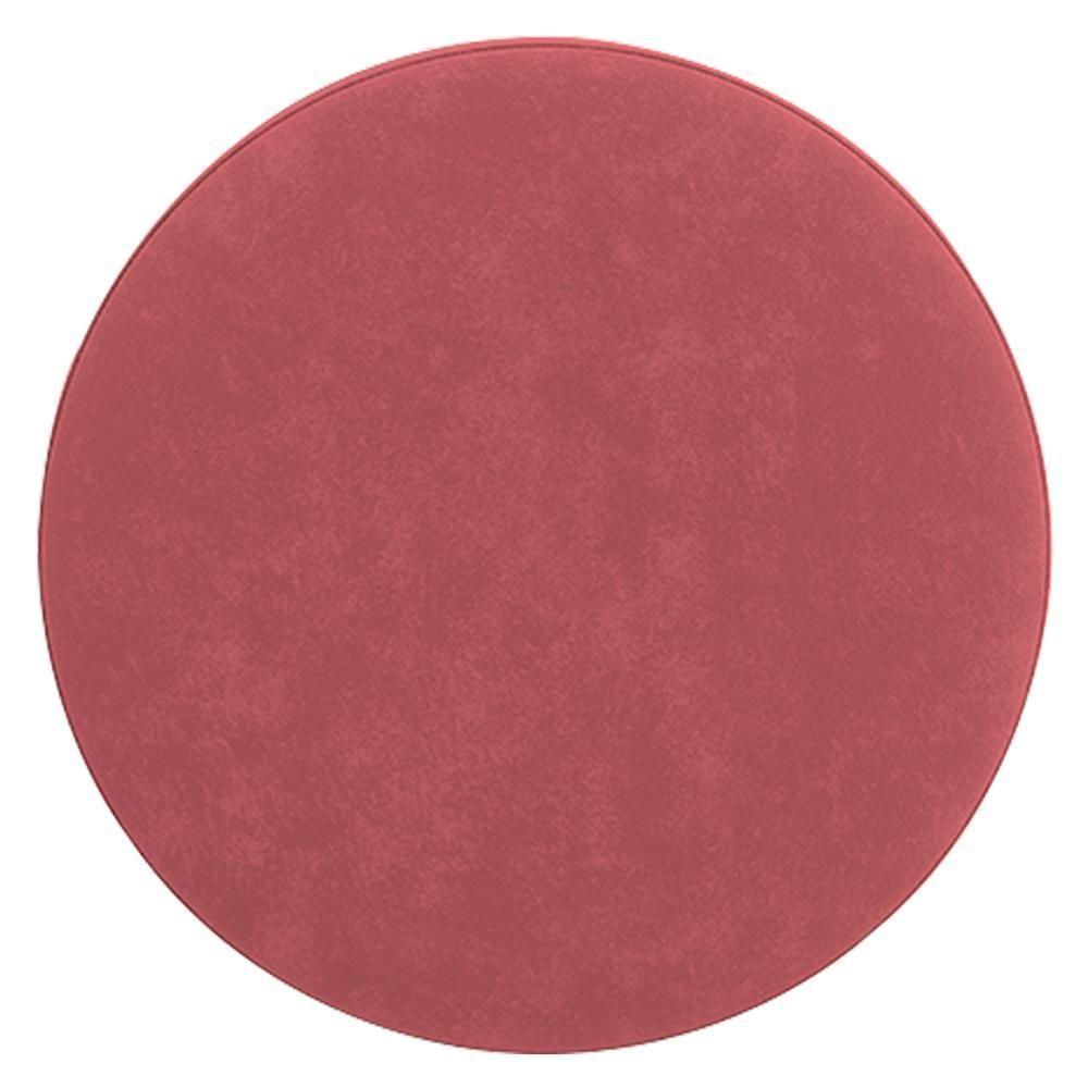 Puff Redondo Conforto Elegante Sala, Quarto E Escritório Rosa - 2