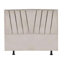 Cabeceira Estofada Cama Box King 195 Cm Ariel Linho bege - 1