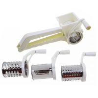 Ralador E Fatiador Manual Com Manivela Inox Prático 3 Em 1 - 1