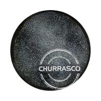 Prato Raso Tramontina Churrasco Carbon Em Porcelana Decorada 25 Cm - 1